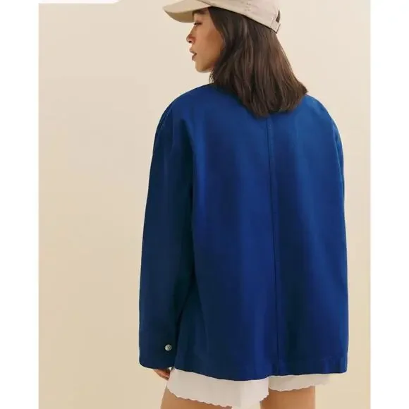 Reformation Callum Denim Chore Jacket Woman’s Size Small - Picture 4 of 12